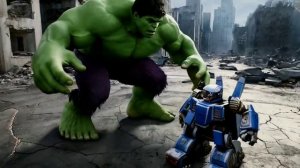 Robots invade the city of Hulk💥Hulk fights against Transformers#ai#hulk#brawlst