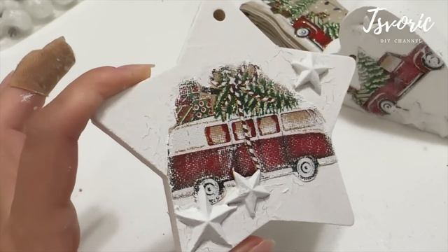 Ёлочные игрушки из деревянных заготовок / Просто и красиво / DIY TSVORIC смотреть онлайн