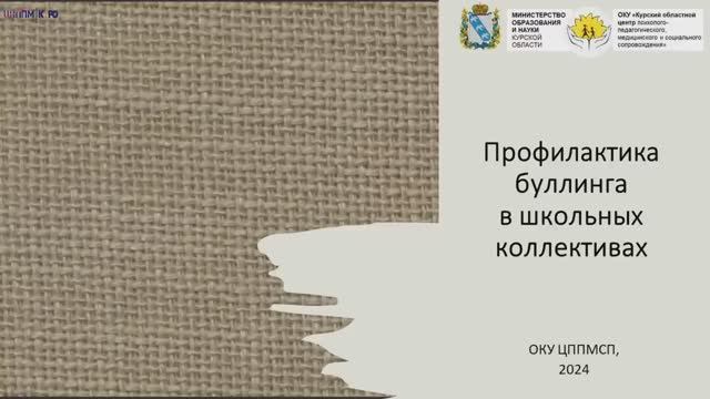 Профилактика буллинга в детских коллективах