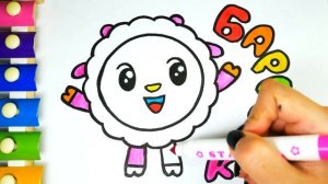 Малышарики Мультик Раскраска для Детей I Учим цвета и Раскрашиваем Барашека I Раскрашка ТВ
