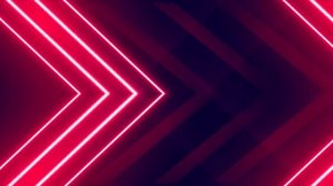 Red Neon light arrow right line - HD Video Background Loop