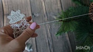 снежинки фриволите