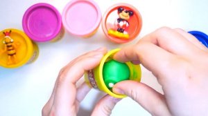 Лепим Миньонов из Плей До с Сюрпризами Изучаем Цвета - Magic Trick with Play Doh