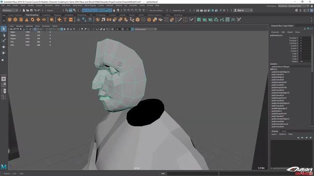 ( Part-8) SKULL Modeling in 3D Maya | Autodesk 3D Maya character modeling Body Photo Realistic |