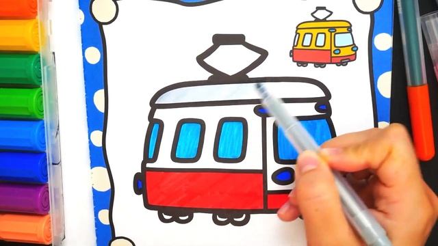 How To Color Tram, Duck, Rocking Horse | Coloring Pages смотреть онлайн