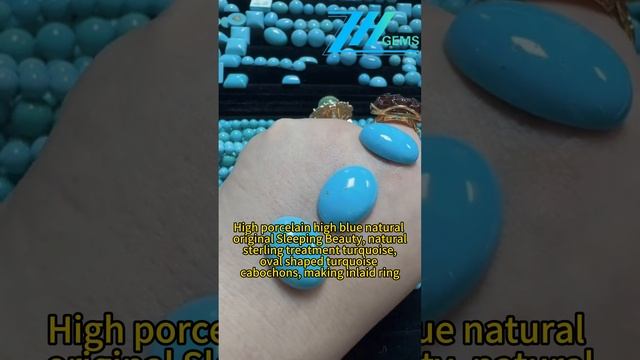 241219-5 High porcelain, high blue, natural original Sleeping Beauty, natural sterling treatment