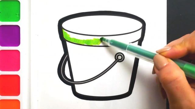 Раскраска для детей и малышей Птица. Мультик-Раскраска. Учим цвета. Простые рисунки II Раскрашка ТВ смотреть онлайн