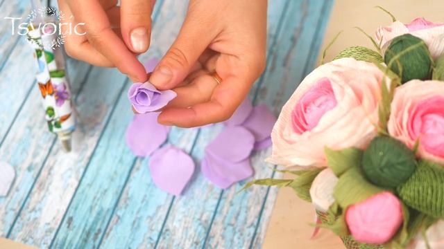 A simple way of colors from Foma /  Простой способ цветов из фома без молдов и утюга / DIY Tsvoric