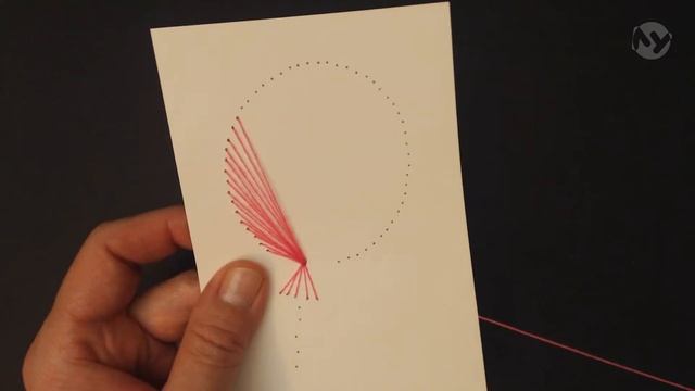 Изонить 80 Воздушный шар / 80 Embroidery On Paper Balloon смотреть онлайн