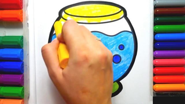 Раскраска Рыба для детей - Учим Цвета - Coloring Fish for kids - Learn Colors смотреть онлайн