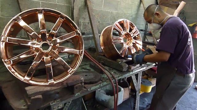 Chrome Plating - Wheels Rims - Metal Polishing Dept. and Copper Buffing Detail Work-Chrome Wheels смотреть онлайн