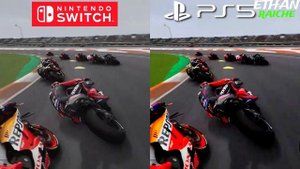 MotoGP 24 PS5 vs Nintendo Switch Graphics Comparison