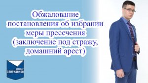 ✅Обжалование постановления суда об избрании меры пресечения. Действия адвоката.