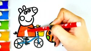 Свинка Пеппа Мультик Раскраска для Детей - Учим цвета и Раскрашиваем Пеппу и Джорджа - Раскрашка ТВ