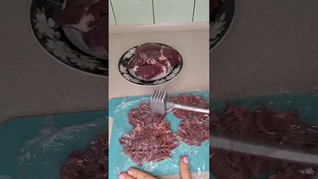 Отбивнушки из индюшиных сердечек #домашняяеда #рецепты #food #cooking