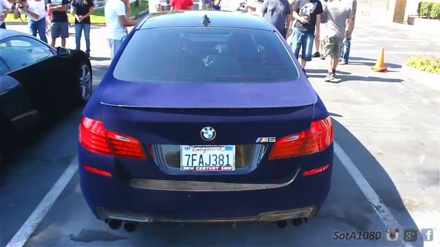Purple Velvet Wrapped BMW M5 at Lamborghini Newport Beach Super Car Event!