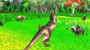 Angry Gorilla vs Dinosaur Fight Baby Dinosaur Saved By Giant Dinosaur Giant Animal Fights Videos