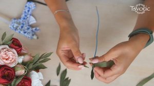 Leaves for paper bouquet / Листья для букета из бумаги / DIY Tsvoric