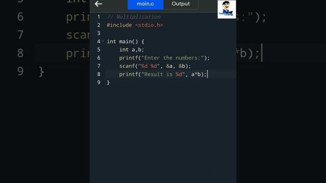 Getting input from user and multiple those values using c in tamil #happycoding #cprogramming