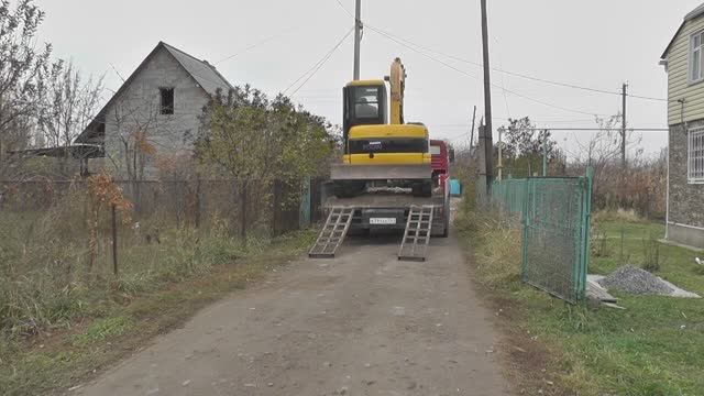 Как я на объект добирался! Мини экскаватор. смотреть онлайн