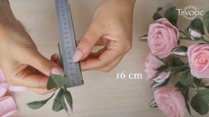 Small roses made of paper / Веточка с маленькими розами из бумаги / DIY Tsvoric