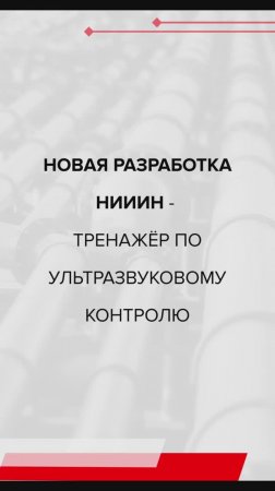 Новая разработка НИИИН - тренажёр по ультразвуковому контролю