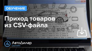 Приход товаров из CSV-файла – Программа для автосервиса и СТО – autodealer.ru