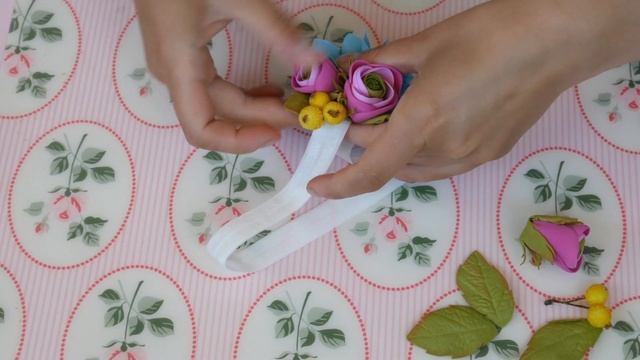 Childrens headband made of foamiran  Детская повязка на голову  из фоамирана  DIY TSVORIC