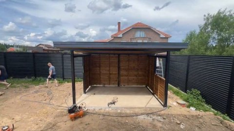 Беседка с мангальной зоной: сборка за 2,5 минуты #беседка #мангал #дача