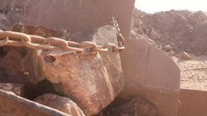 Asmr Giant master jaw rock breaker excavator aggregate crusher Quarry Primary Rock Crush#viralshort