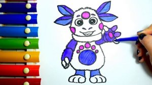 Лунтик Мультик Раскраска для Детей Раскрашиваем Лунтика Раскрашка ТВ