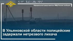 В Ульяновской области полицейские задержали нетрезвого лихача