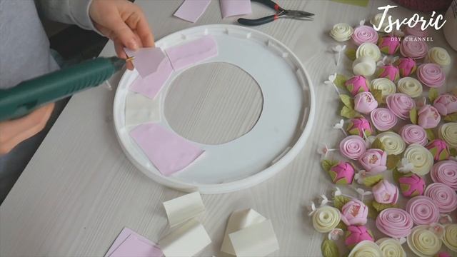 Simple FOAM flowers / Easter wreath / Простые цветы из фоамирана / Пасхальный венок / DIY TSVORIC