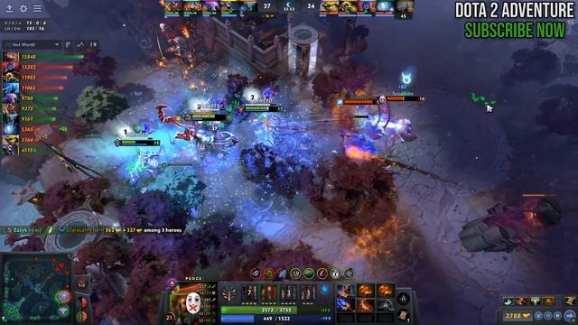 UNSTOPPABLE CARRY MIDLANE [ Pudge ] INTENSE CARRY BUILD - BIG TEAM FIGHT - DOTA 2 GAMEPLAY
