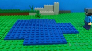 Lego Manhunt Fight (Lego Minecraft Stop Motion Manhunt Battle)