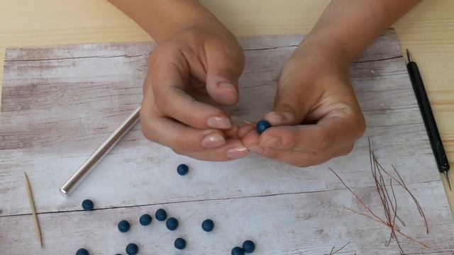 Blueberries from polymer clay  Черника из полимерной глины   DIY Tsvoric