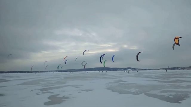 Старт.  Кубок России по сноукайтингу, 3-й этап (19.01.2018)