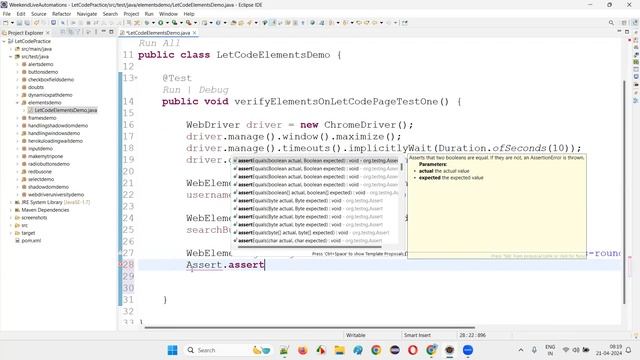 Day 22 - Automating Elements Challenge at LetCode Application and TestNG Usage (Selenium Java)