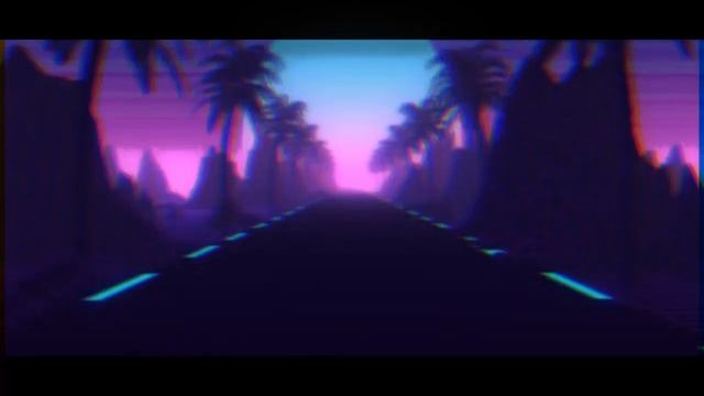Пустое интро для канала без текста retrowave