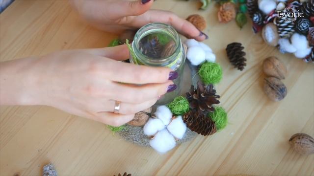 New Year's candlestick / Новогодний подсвечник / DIY Tsvoric