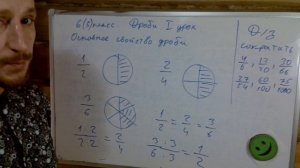 5 класс математика.
Дробь, основное свойство дроби, сокращение дроби
Первый урок по дробям