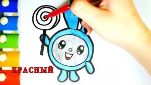 Малышарики Крошик Мультик Раскраска для Детей Учим Цвета Раскрашка ТВ