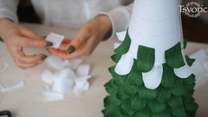 Corrugated paper Christmas tree / Елка из гофрированной бумаги / DIY Tsvoric