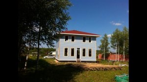 Каркасный дом с шатровой крышей