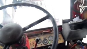 Почистил немного снег .