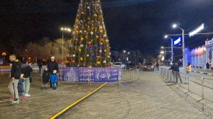 Евпатория 2024. На Театральной площади установили главную новогоднюю ёлочку города, красота!!!!!!!!