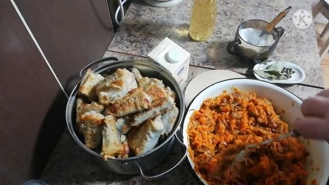 #рыбаподмаринадом  Рыба под овощным маринадом.