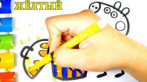 Peppa Pig Coloring Book for Children Peppa Throwing Out Garbage