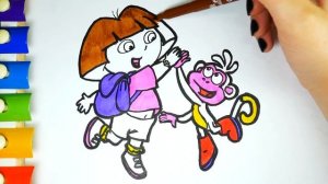 Даша Путешественница Мультик Раскраска для Детей | Учим цвета | Раскрашка ТВ