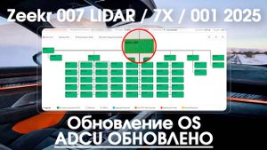 Zeekr 001 2025 \ 007 LIDAR \ 7X - обновление OS (вместе с ADCU)
